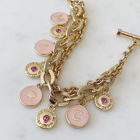 Marc By Marc Jacobs Jewelry - marc jacobs pink charm bracelet